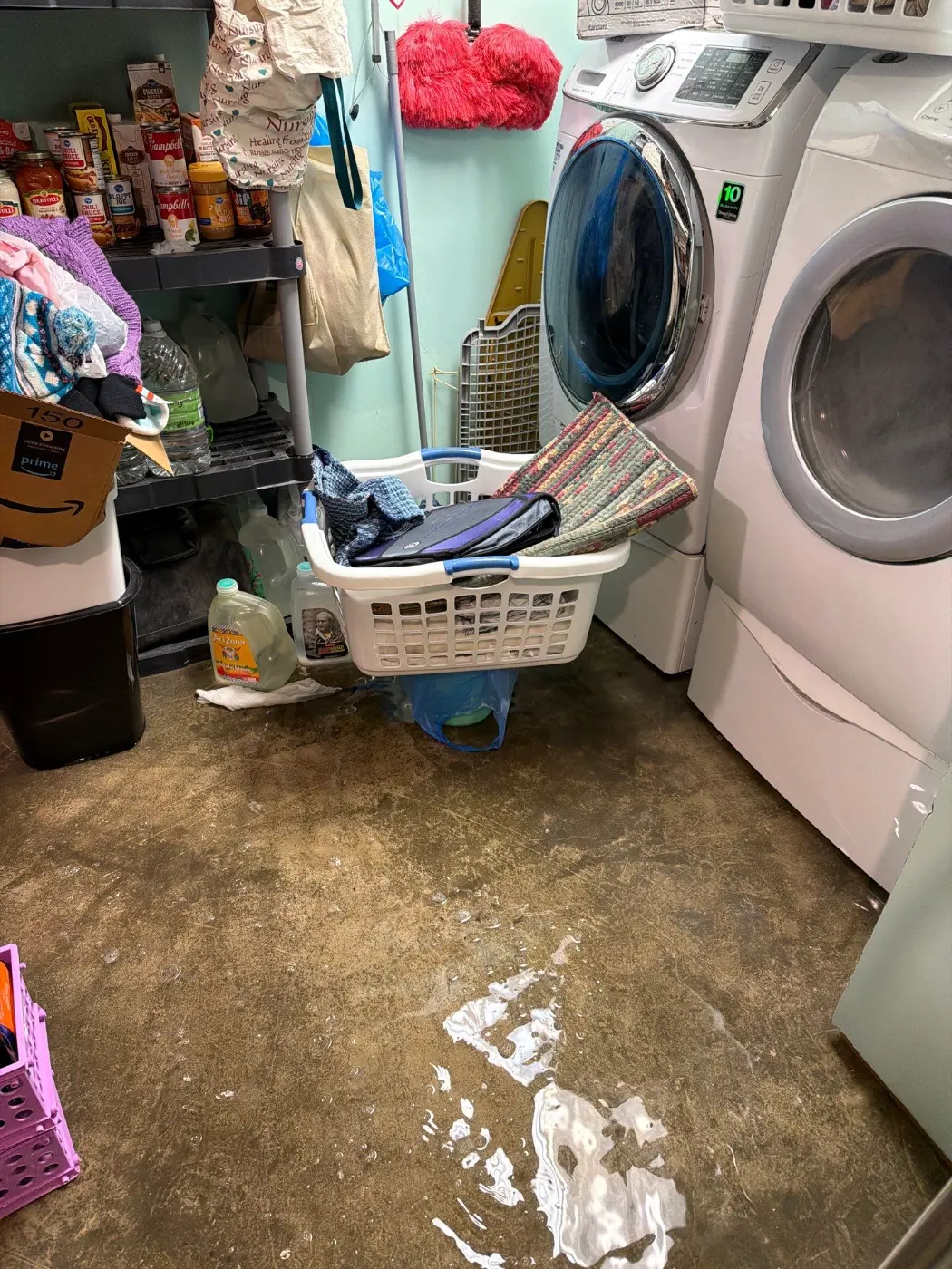 Air movers and dehumidifiers running in Maple Knoll Indiana home dry-out